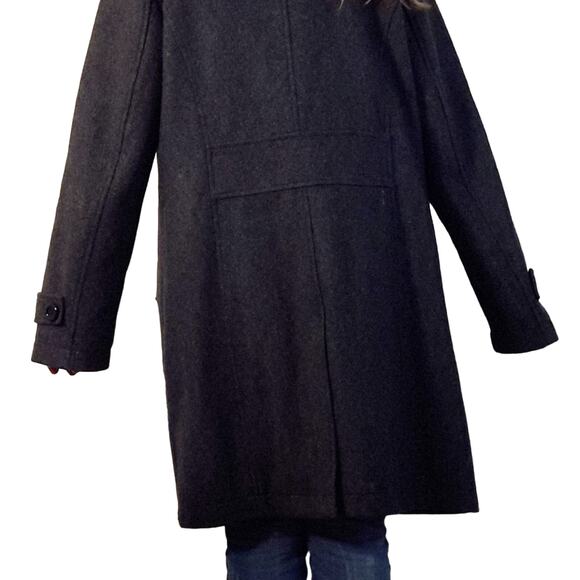 Y2K Wool Style Wrap Coat XXL GRAY Oversized Buttons Punk Goth Whimsigoth Retro⁹ - Picture 6 of 16